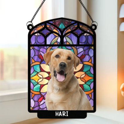 Dog Lovers - Always Be In Our Hearts - Personalized Window Hanging Suncatcher Ornament