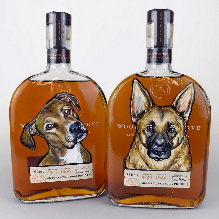 Custom Whiskey Bottles with Pet Portraits