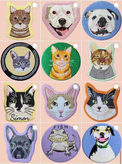 Custom Pet Mat- Personalized Cartoon Pet Mat