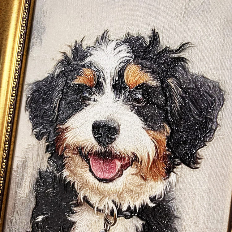 3D Embossed Pet Portrait Art – Custom Pet Wall Decor with Optional Graffiti Style – Personalized Dog, Cat, Bunny Gift for Pet Lovers