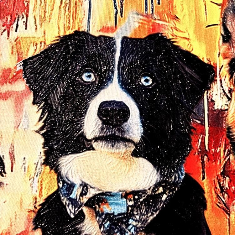 3D Embossed Pet Portrait Art – Custom Pet Wall Decor with Optional Graffiti Style – Personalized Dog, Cat, Bunny Gift for Pet Lovers