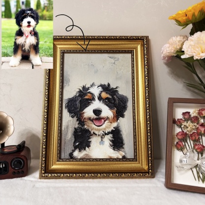 3D Embossed Pet Portrait Art – Custom Pet Wall Decor with Optional Graffiti Style – Personalized Dog, Cat, Bunny Gift for Pet Lovers