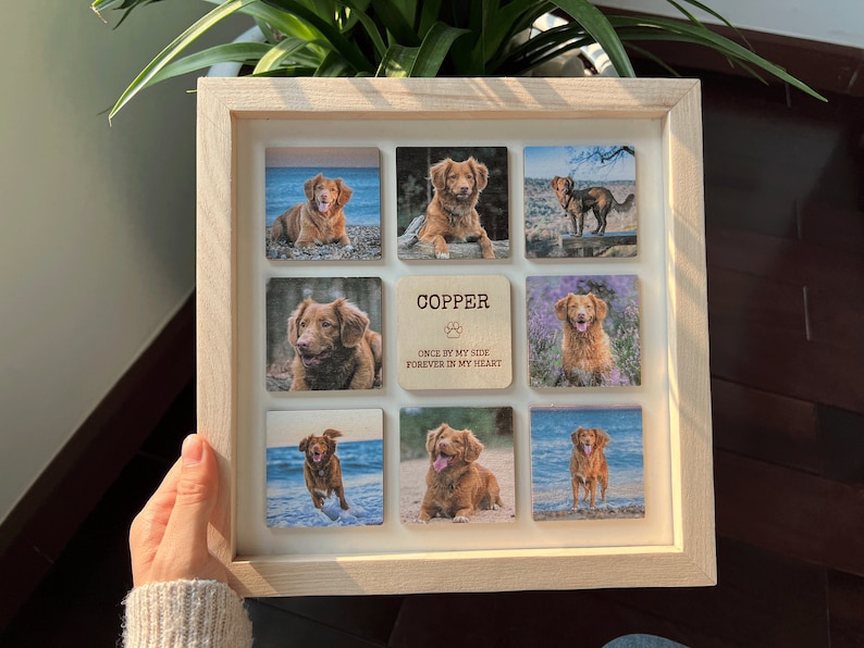 Personalized Dog Photo Frame, Custom Memorial Dog Picture Wooden Frame-Artloverhouse
