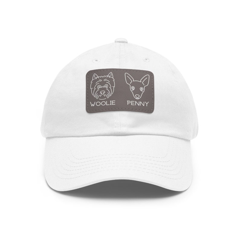 Personalized Dog Hat Custom Patch Pet Hat, Leather Patch Hat