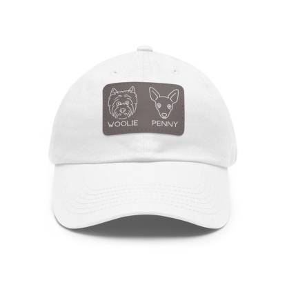 Personalized Dog Hat Custom Patch Pet Hat, Leather Patch Hat