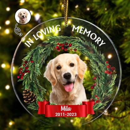 Custom Photo In Loving Memory - Christmas, Memorial Gift, Personalized