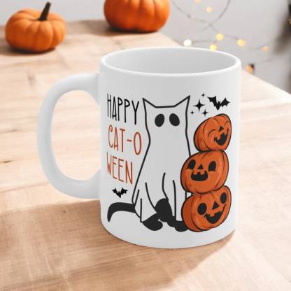 Personalized Cat Dog Photo Mug Halloween, Custom Pet Mug, Customized G