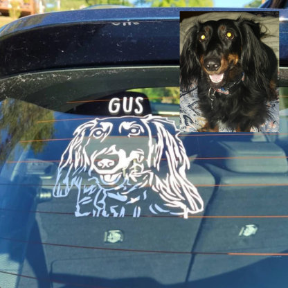 Custom pet portrait decal, dog decal, dog car decal, cat decal, pet memorial decal, custom decal, personalized decal, gift for pet lover-Artloverhouse
