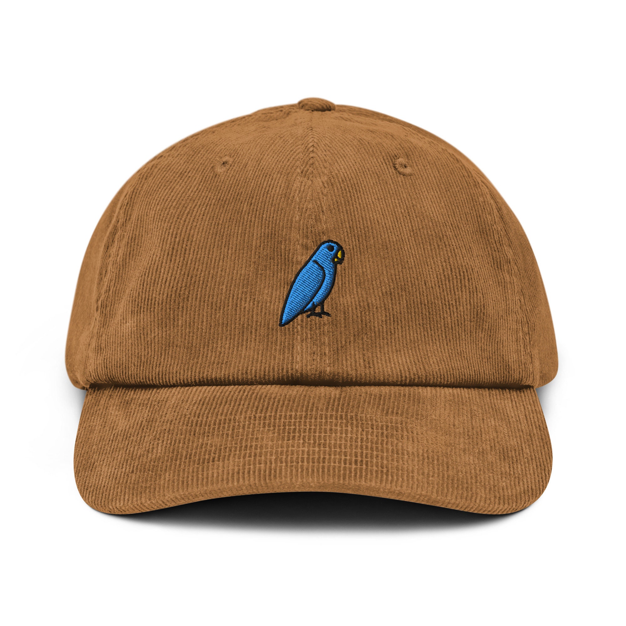 Custom Bird Embroidered Corduroy Cap Embroidered Pet Portrait Hat