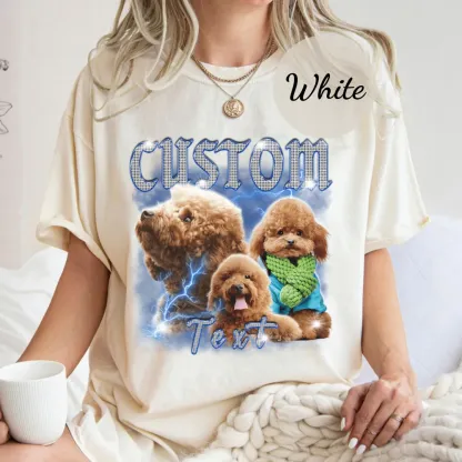 Personalized Dog Bootleg T-Shirt – Custom Rap Comfort Colors Tee for Dog Lovers, 90s Retro Shirt