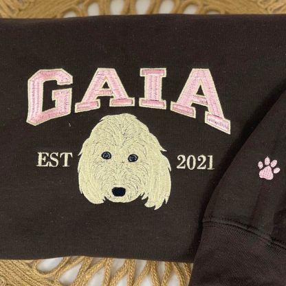 Personalized Varsity Dog Embroidered Sweater For Dog Lovers