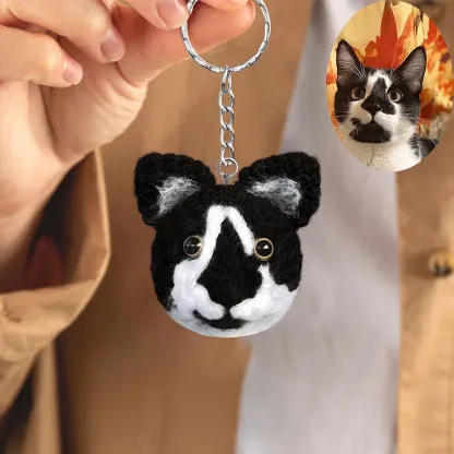 Personalized Wool Keychain Customized Head Photo