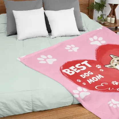 Personalized Best Cat Dog Dad Mom Soft Blanket