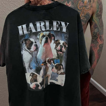 🐾✨Paw-some Style, Tail-Wagging Fun! - Custom Printing Vintage Hip Hop Vintage Pet Sweatshirt