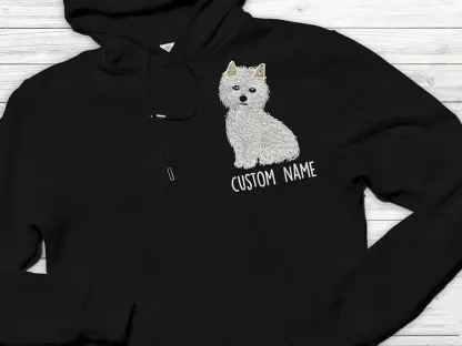 Custom Embroidered Pet Photo Embroidery T-shirt Sweatshirt Hoodie