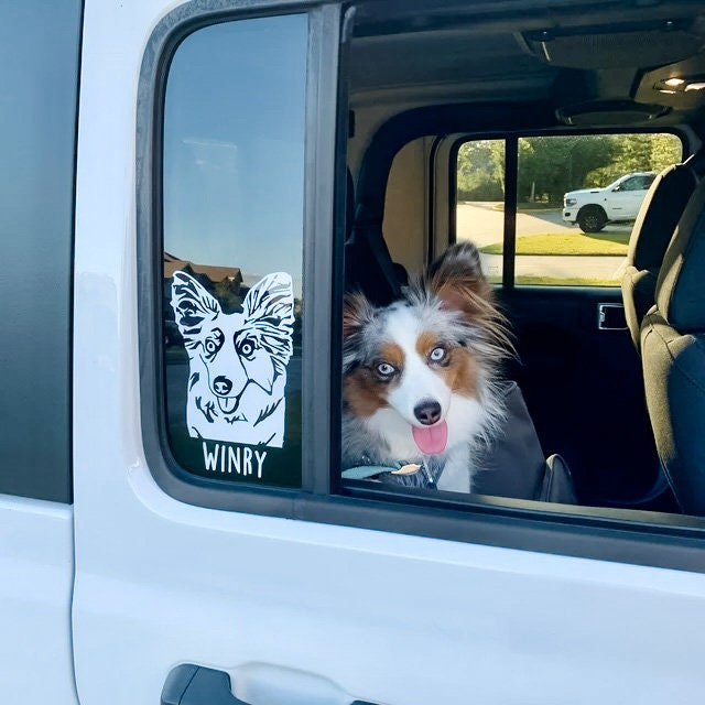 Custom pet portrait decal, dog decal, dog car decal, cat decal, pet memorial decal, custom decal, personalized decal, gift for pet lover-Artloverhouse