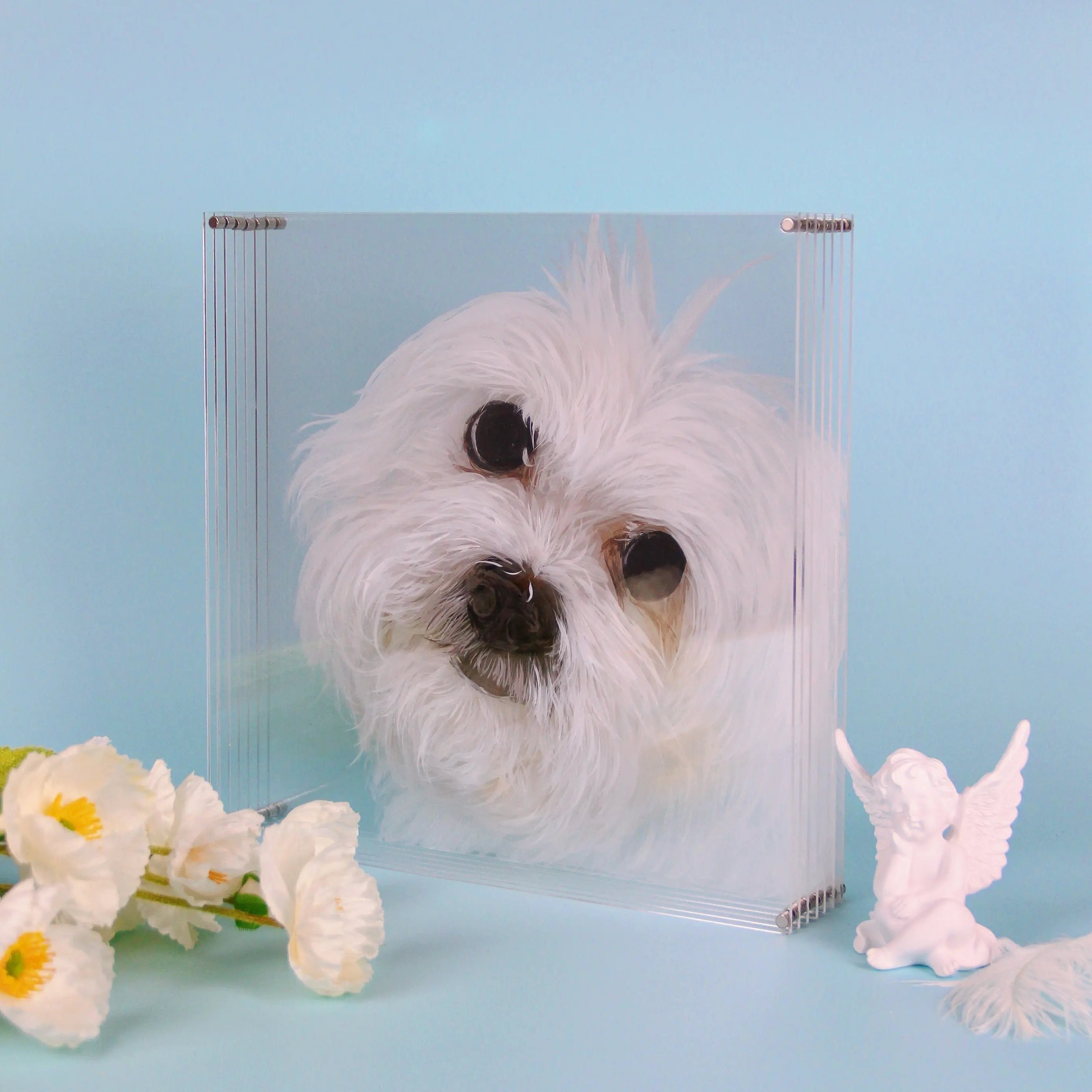 Custom 3D Glass Painting Pet Painting Cat/Dog Portrait Art-Artloverhouse