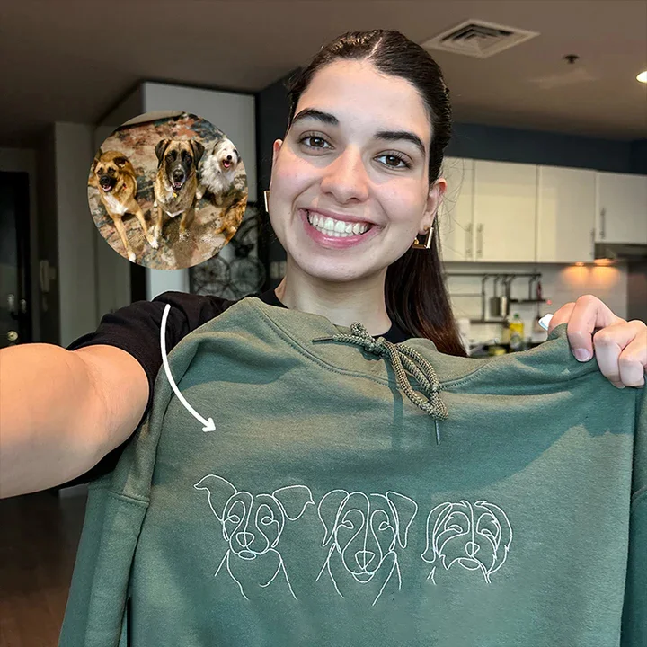 Custom Embroidered Hoodie-Artloverhouse