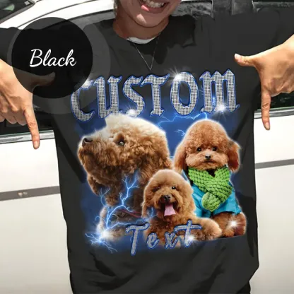 Personalized Dog Bootleg T-Shirt – Custom Rap Comfort Colors Tee for Dog Lovers, 90s Retro Shirt
