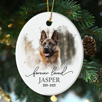 Custom Dog Photo Ornament Pet Memorial Gifts
