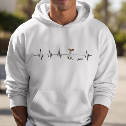 Feel the Love, Wear the Beat – Custom Pet Heartbeat Line T-Shirt, Sweatshirt, and Hoodie