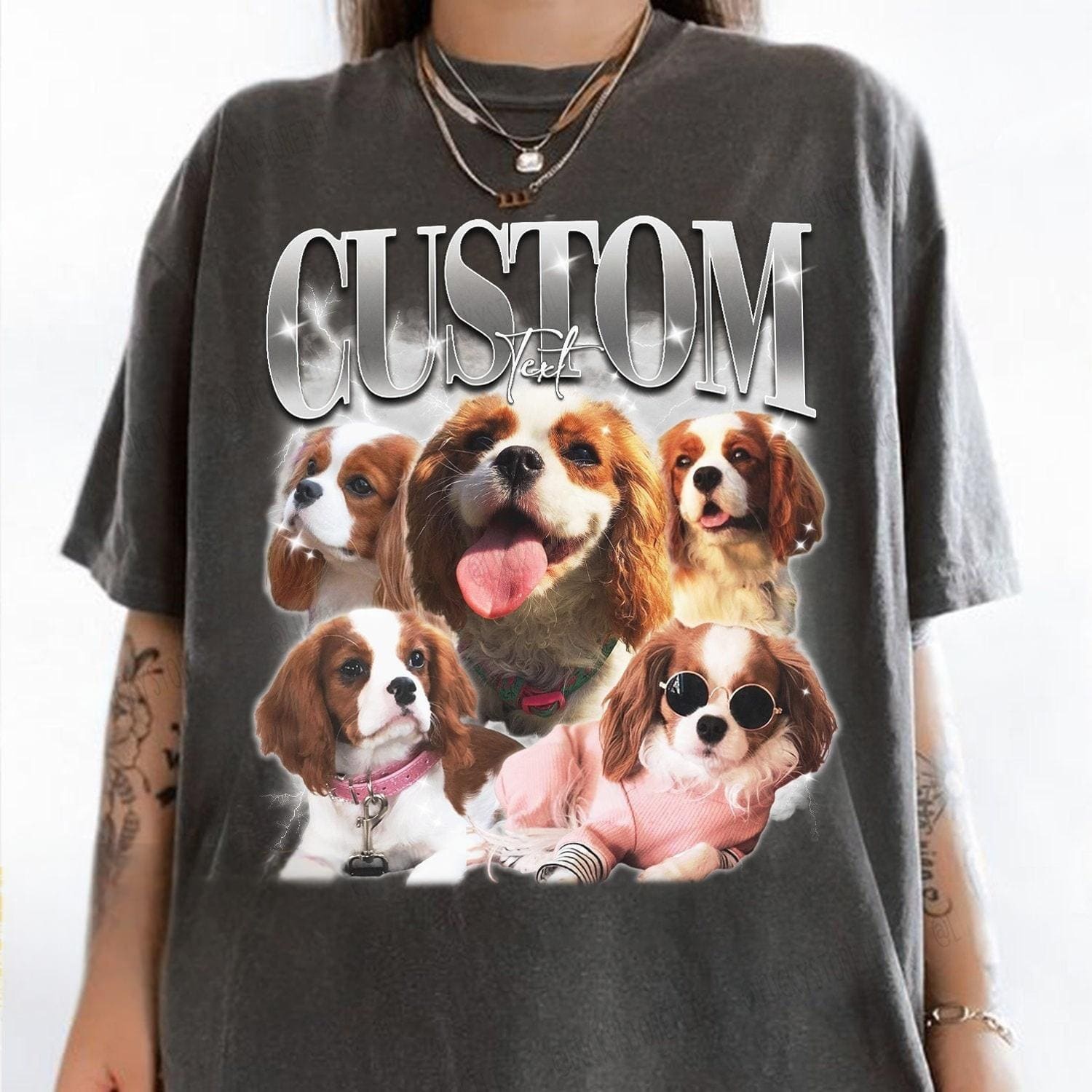 🐶🐱🐴  Custom Pet Photo Vintage Tee – Upload Your Dog, Cat, Horse & More – Must-Have Summer Fashion for Pet Lovers!