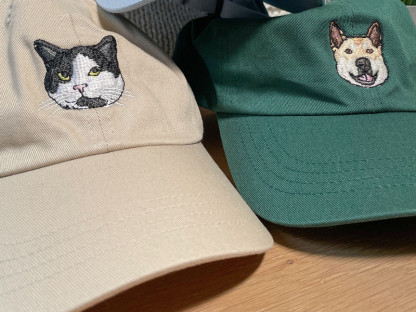 Custom Embroidered Pet Hat Using Pet Photo Personalized Dog Hat Cat Hat