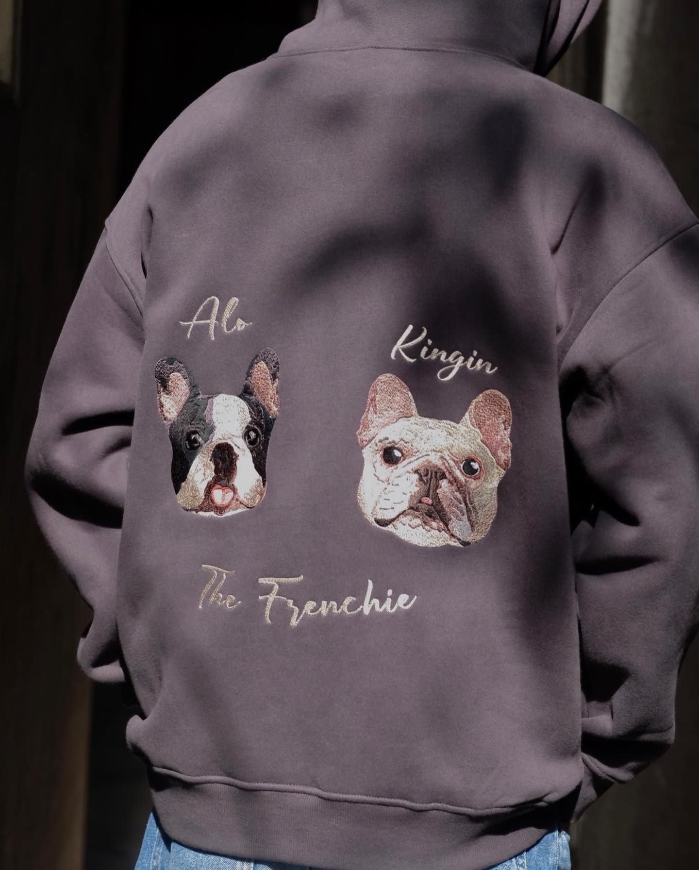 Personalized Embroidered Hoodie Custom Head Cute Gift for Animal Lovers