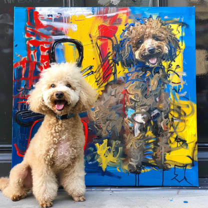 Graffiti Blue Funk Canvas-Artloverhouse