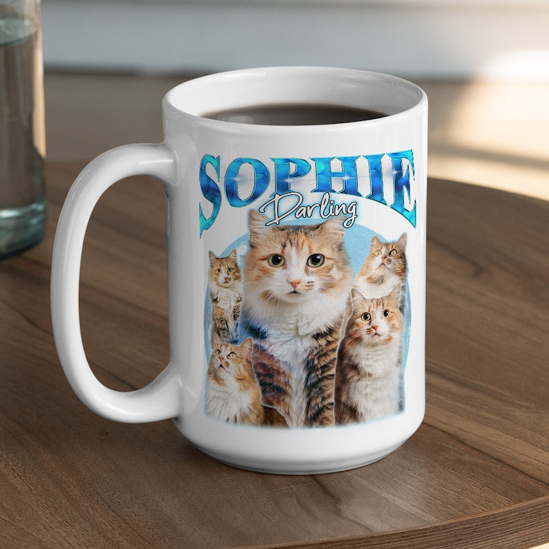 Custom Pet Face Vintage Mug Custom Pet Photo Coffee Mug