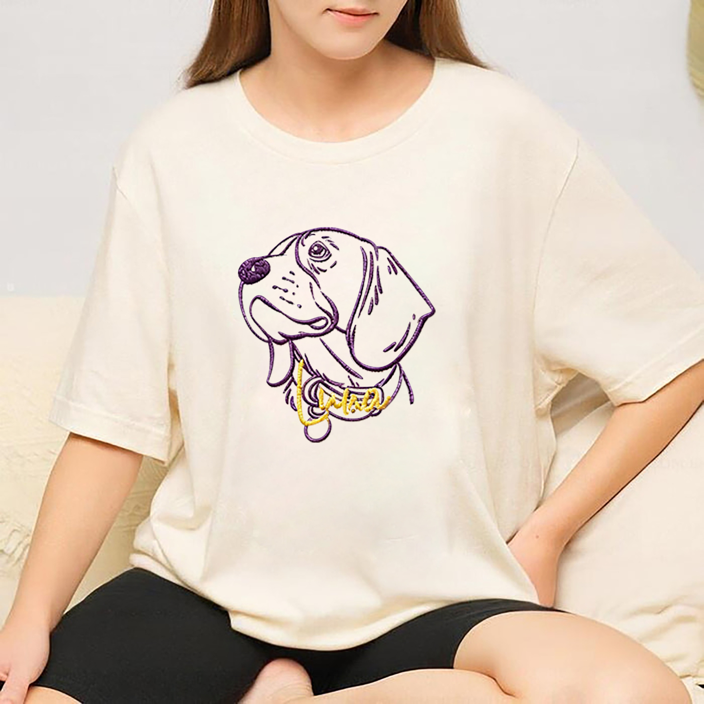 Custom Embroidered Pet Silhouette Sweatshirts With The Option To Add Your Pet's Name, Perfect Christmas Gifts For Pet Lovers