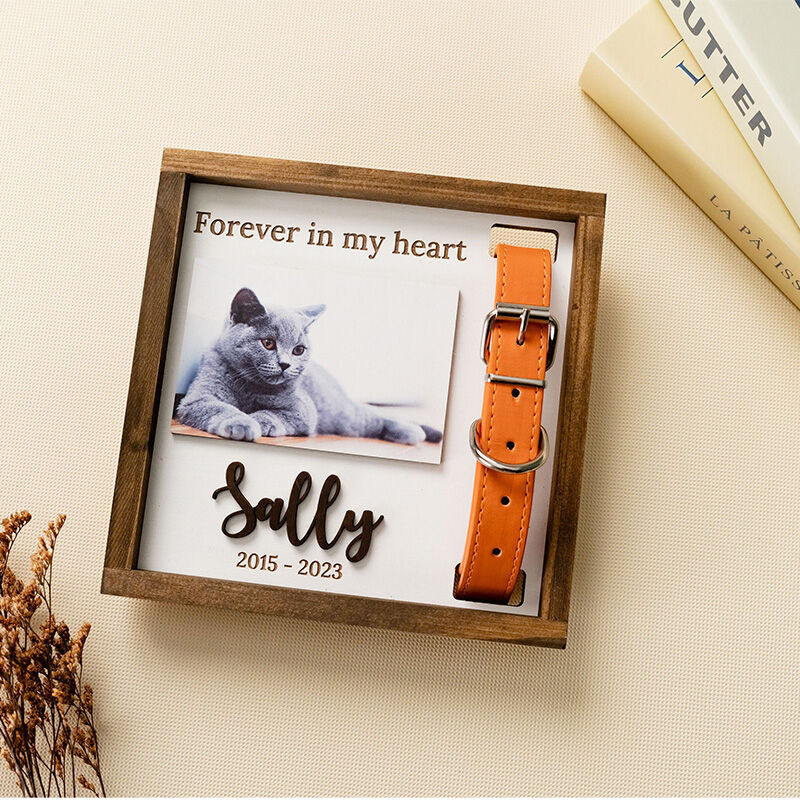 Mother's Day Gift Personalized Pet Collar Photo Frame Memorial Gift For Cute Pets