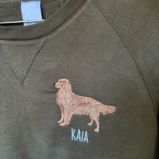 Custom Embroidered Pet Photo Embroidery T-shirt Sweatshirt Hoodie