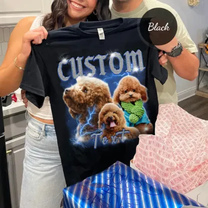Personalized Dog Bootleg T-Shirt – Custom Rap Comfort Colors Tee for Dog Lovers, 90s Retro Shirt