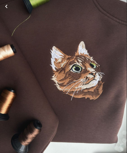 Personalized Pet Portrait Embroidered Sweatshirt