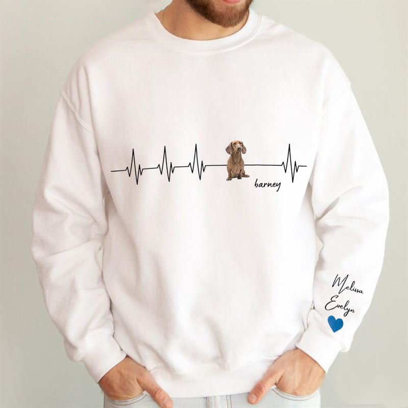Feel the Love, Wear the Beat – Custom Pet Heartbeat Line T-Shirt, Sweatshirt, and Hoodie