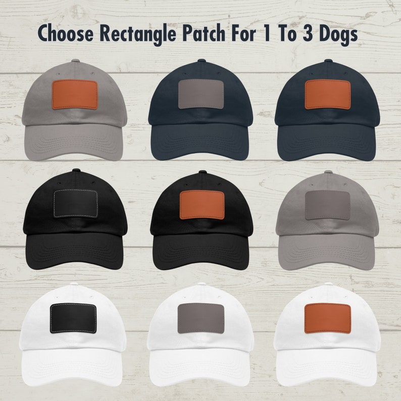 Personalized Dog Hat Custom Patch Pet Hat, Leather Patch Hat