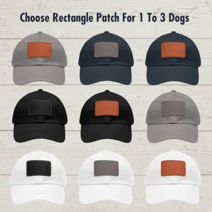 Personalized Dog Hat Custom Patch Pet Hat, Leather Patch Hat