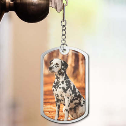 Custom Photo Memorial When Tomorrow Starts - Personalized Aluminum Keychain-Artloverhouse