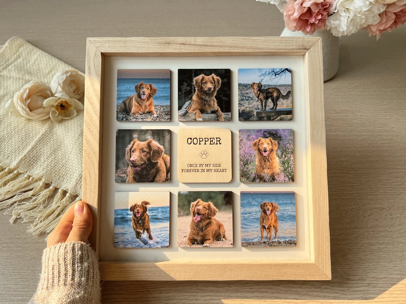 Personalized Dog Photo Frame, Custom Memorial Dog Picture Wooden Frame-Artloverhouse