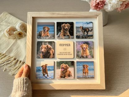 Personalized Dog Photo Frame, Custom Memorial Dog Picture Wooden Frame-Artloverhouse