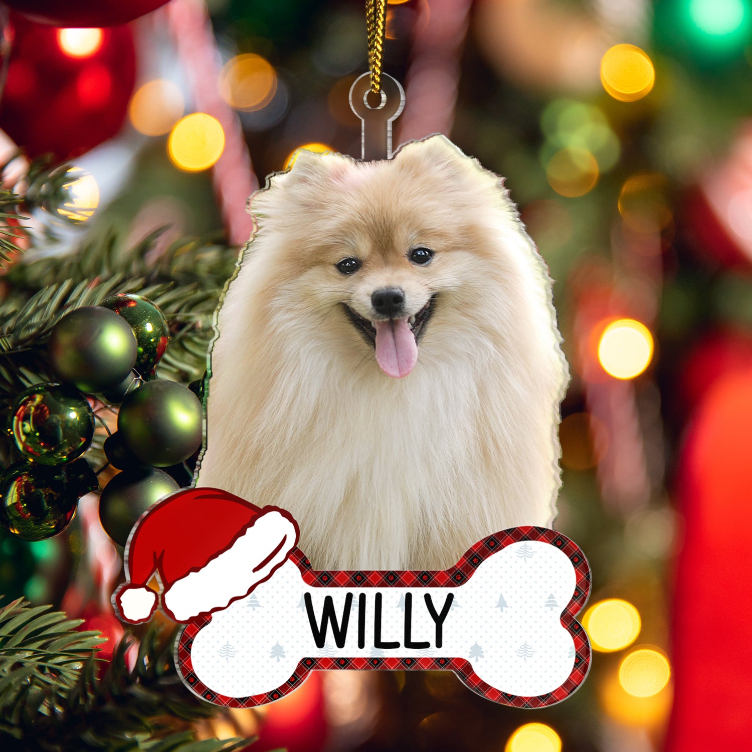 Custom Photo Funny Dog Cat Personalized Cutout Acrylic Ornament