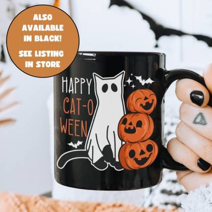 Personalized Cat Dog Photo Mug Halloween, Custom Pet Mug, Customized Gift for Halloween