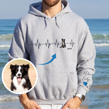 Feel the Love, Wear the Beat – Custom Pet Heartbeat Line T-Shirt, Sweatshirt, and Hoodie