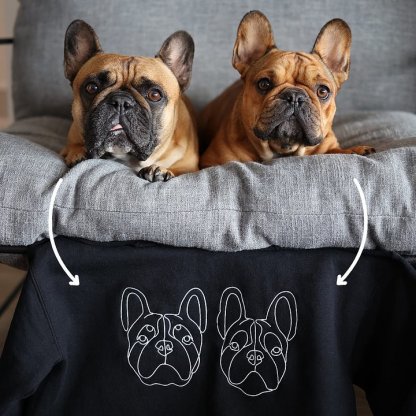 Personalized Pet Embroidered Center Left Sweatshirt