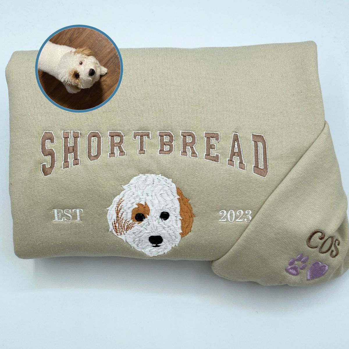 Personalized Varsity Dog Embroidered Sweater For Dog Lovers