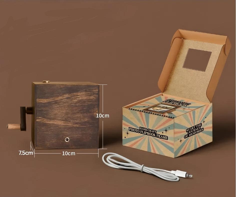📽️ Custom Photos Hand-Crank Flipbook Box – Capture Your Furry Memories in Motion 🐾