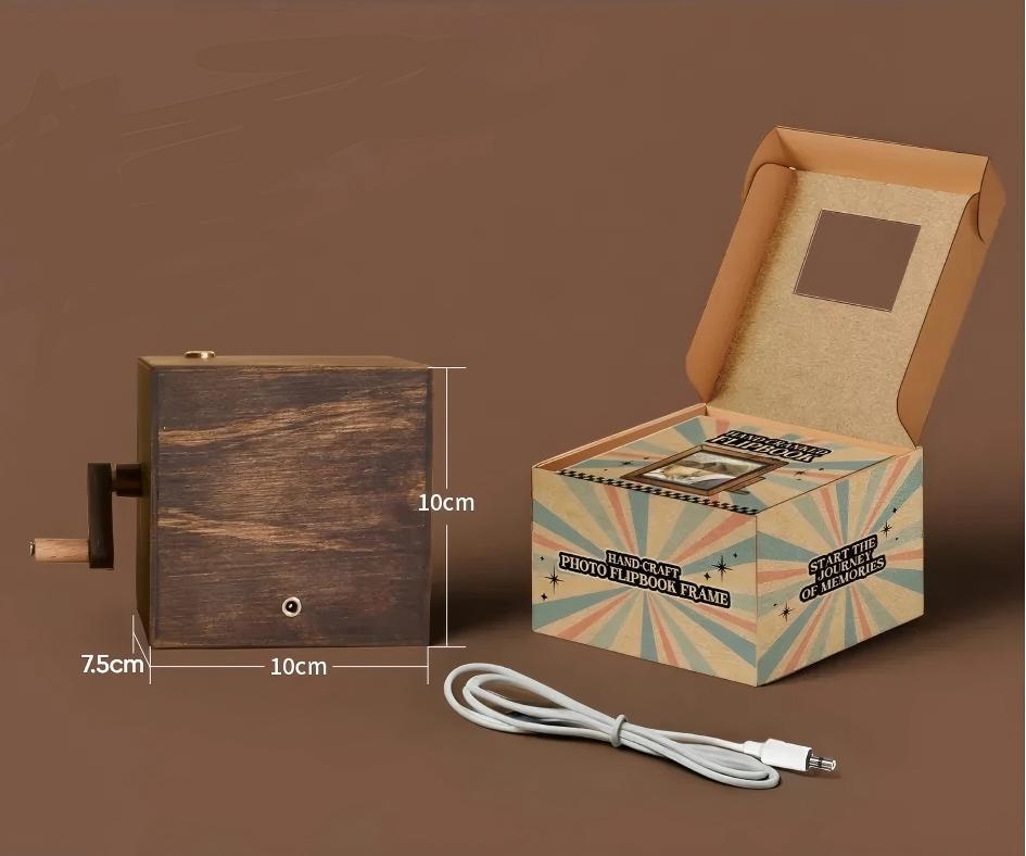 📽️ Custom Photos Hand-Crank Flipbook Box – Capture Your Furry Memories in Motion 🐾