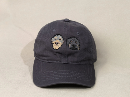 Embroidered Pet Portrait Organic Cotton Baseball Cap