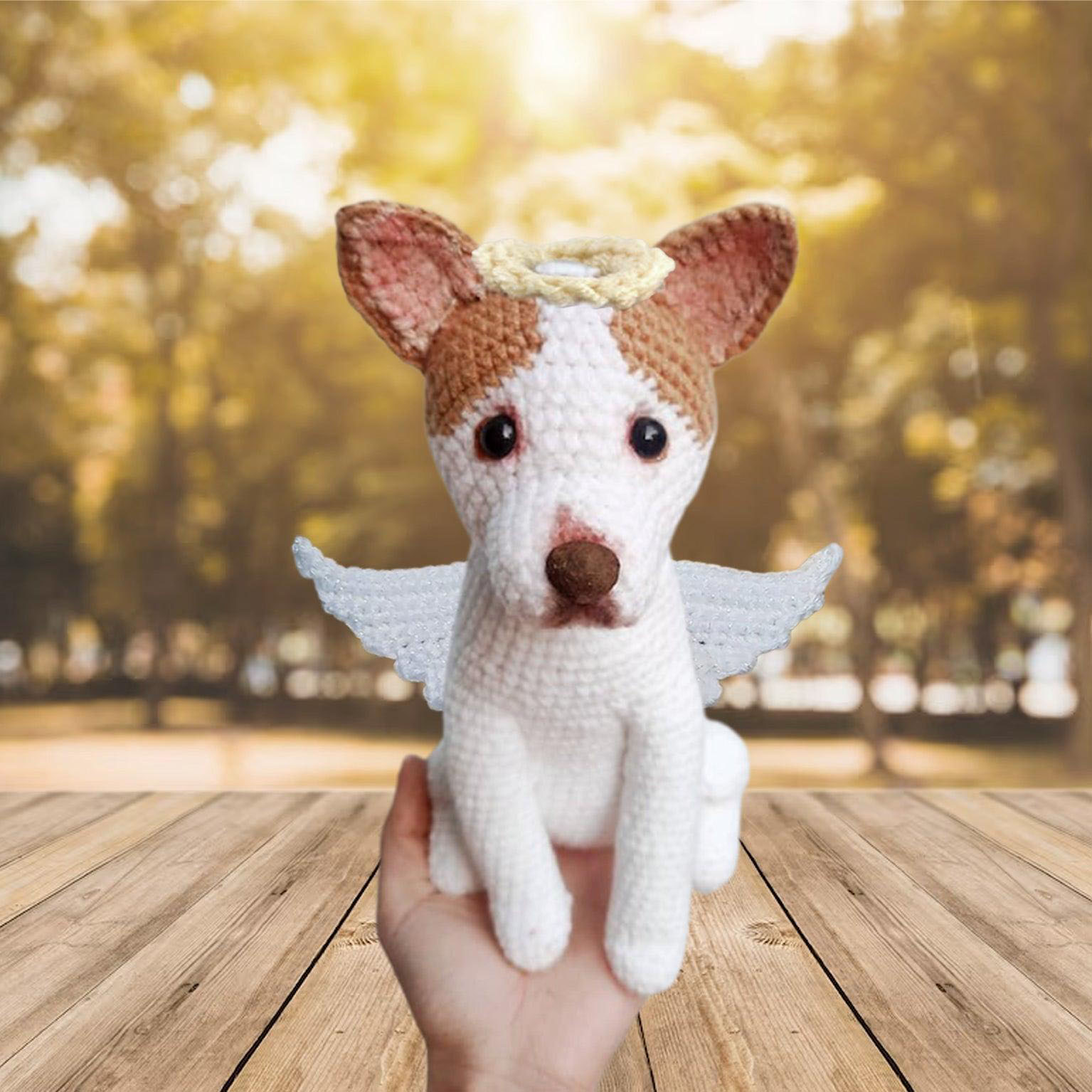 You Were My Favorite Hello - Custom Crochet Dog Doll with Personalized Card